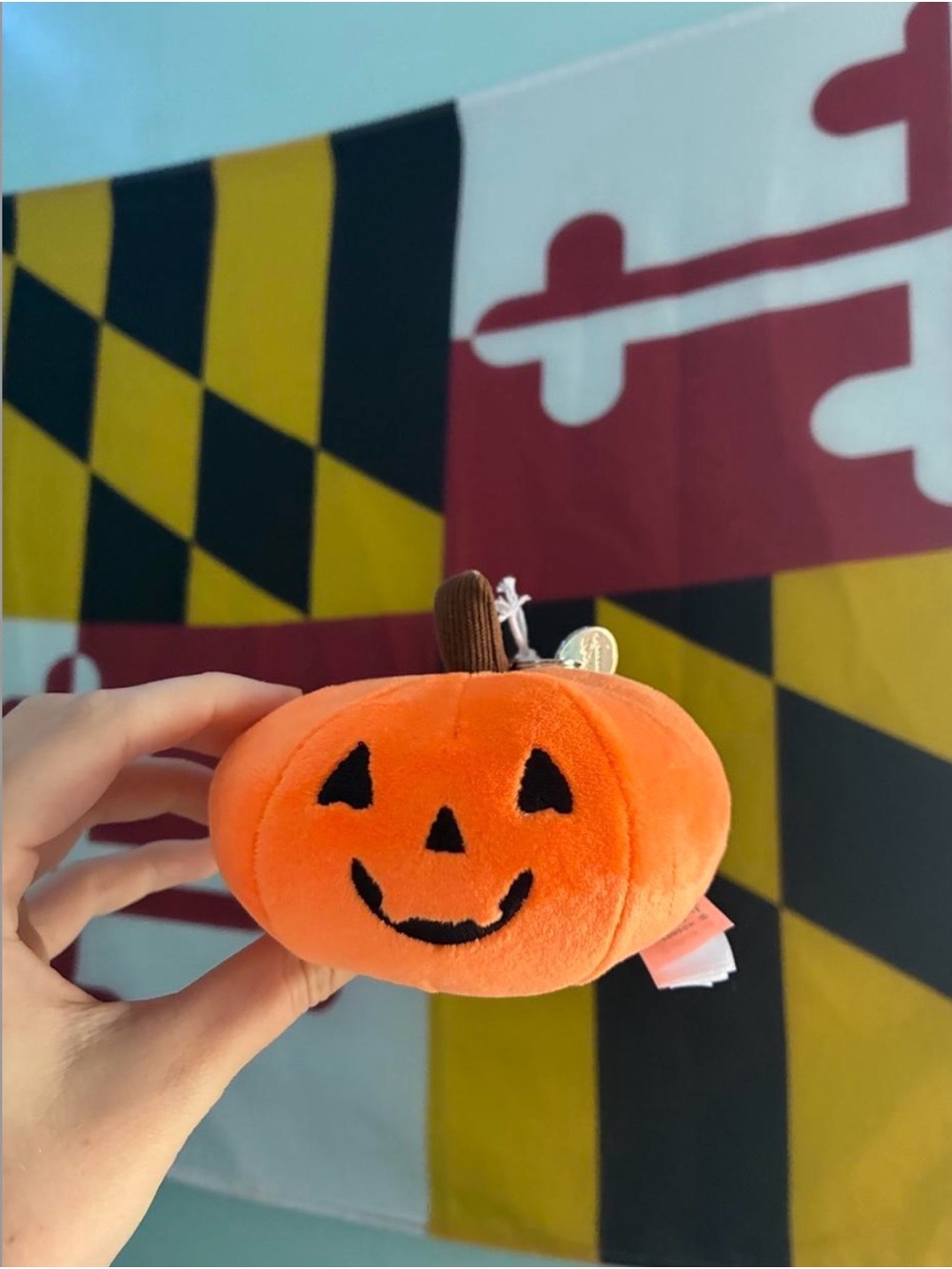 Jellycat Orange Plush Jack-O'-Lantern Pillow
